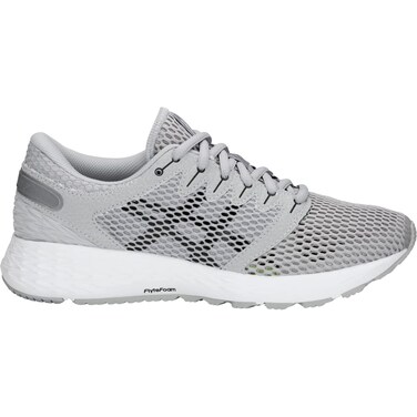 ASICS 1012A123 Women's Roadhawk FF 2 Running Shoe, Mid Grey/Black - 8 D(M) US