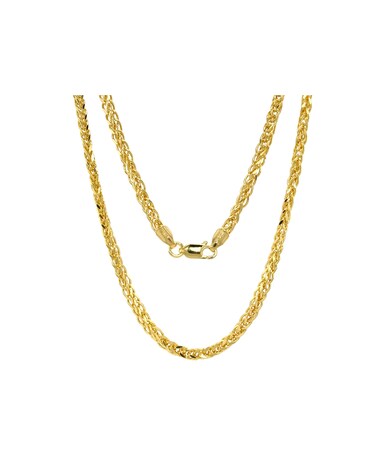 JEWELHEART 10K Gold Square Wheat Chain Necklace - 1.7mm Braided Yellow Real Gold Necklaces For Women Foxtail Thin Gold Chain Diamond Cut Gold Chain Necklace with Lobster Clasp 16