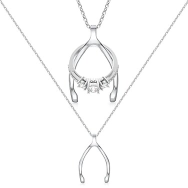 Emily C Ring Holder Necklace - Sterling Silver Ring Keeper Necklaces - Women &amp; Men Wedding Ring Holder Necklace - Cute Necklace Jewelry for Women, Wife, Nurse, Doctor - Wishbone Ring Necklace Holder