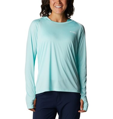 Columbia Women's Tidal Tee Hoodie, Gulf Stream/White Logo, Small