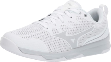 Mizuno Women's TC-02 Cross Training Shoe, Cross Training Sneakers for all forms of Exercise, White-Silver, 12 B US