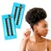 Bunzee Bands Large Hair Band for Thick, Curly, Natural Hair - Cushioned No Damage Hair Ties Ideal For Braids, Pineapple Hair - Afro Puff Ponytail Holder - Adjustable, Extra Stretchy (Brown 2Pk)
