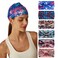 HUANMAYE 6Pcs Bandana Sports Headbands for Women Non Slip Workout Hairbands Elastic Sweat Fabric Hair Scarf Sweatband Headbands for Running Yoga Accessories for Women