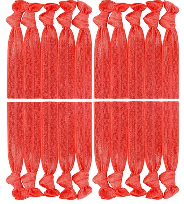 Hair Ties Ponytail Holders 20Pack Yoga Twist Hair Bands Accessories (27# Dark Orange)