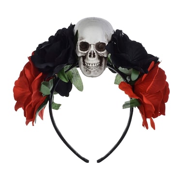 June Bloomy Day of the Dead Headpiece Halloween Costume Headpiece Mexican Floral Crown Rose Headband
