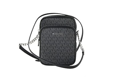 Michael Kors Jet Set Travel Medium Logo Crossbody Bag (Black)