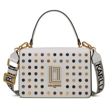 Karl Lagerfeld Paris Simone Crossbody, Winter White/Multi