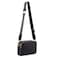 EVVE Crossbody Bags for Women Trendy Triple Zip Small Crossbody Camera Bag Purse with Wide Guitar Strap   Black