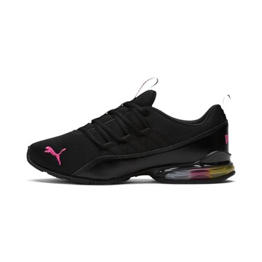 PUMA Women's RIAZE PROWL RAINBOW Sneaker, Puma Black-Luminous Pink, 7
