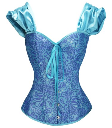 bslingerie&reg; Womens Halloween Costume Princess Bustier Corset Top (S, Blue Princess)