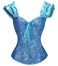 bslingerie&reg; Womens Halloween Costume Princess Bustier Corset Top (S, Blue Princess)