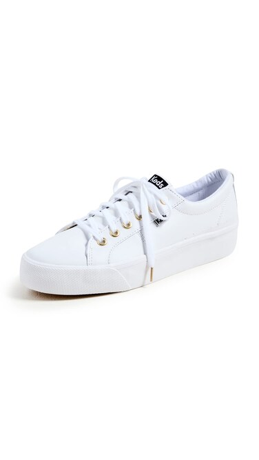 Keds Women's Jump Kick Duo Lace Up Sneaker, White, 8