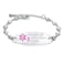 mnmoom Lymphedema Alert bracelet no bp no needles bracelet for women adjustable stainless steel breast cancer medical bracelets (heart links)