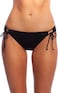 Hobie Women's Standard Side Tie Hipster Bikini Swimsuit Bottom, Black, Medium