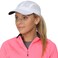 TrailHeads Women's Race Day Performance Running Cap, Lightweight &amp; Quick Drying Mesh Sports Hat with Reflective Trim - White