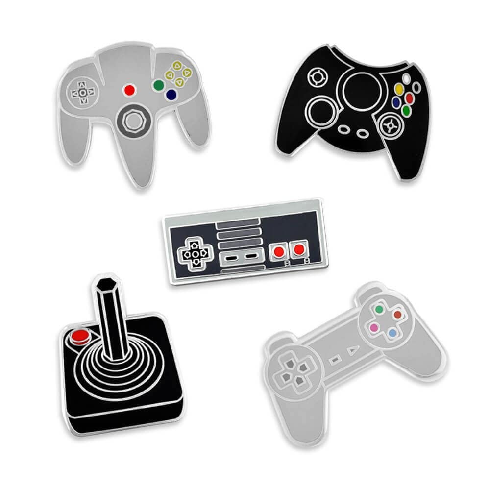 Pinmart Pinmart Retro Video Gaming Controller Enamel Lapel Pin Set