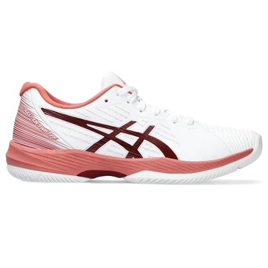 ASICS Women's Solution Swift FlyteFoam Tennis Shoes, 9.5, White/Antique RED