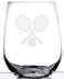Tennis Lovers Stemless Wine Glass   Charming Laser Etched Wine Glass   Perfect for Men Women or Partners Players   Birthday   Anniversary   Christmas