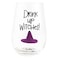 Enesco Our Name is Mud Halloween Drink Up Witches Glitter Stemless Wine Glass, 15 Ounce, Multicolor,6006764