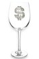 THE QUEENS' JEWELS Diamond Dollar Jeweled Stemmed Wine Glass, 21 oz. - Unique Gift for Women, Birthday, Cute, Fun, Not Painted, Decorated, Bling, Bedazzled, Rhinestone