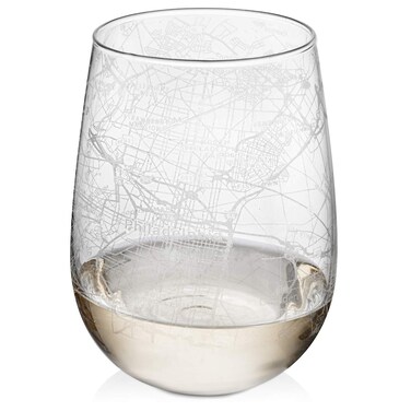 Or Something Stemless 17oz Wine Glass Urban City Map Philadelphia Pennsylvania