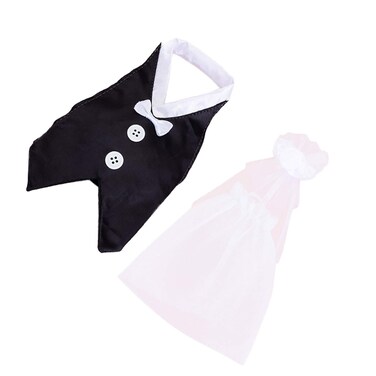 1 Set Bride and Groom Wine Bottle Covers- Wine bottle dress-up for Weddings Wedding Gifts For the Couple Fun Wine Bottle Covers Wedding Centerpieces Decorations, Wine Accessory Sets