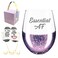 Osci-Fly Valentines Day Gifts for Nurse Women, Purple Starry Wine Glass &amp; Nurse Off Duty Socks &amp; Necklace International Nurses Day Gift