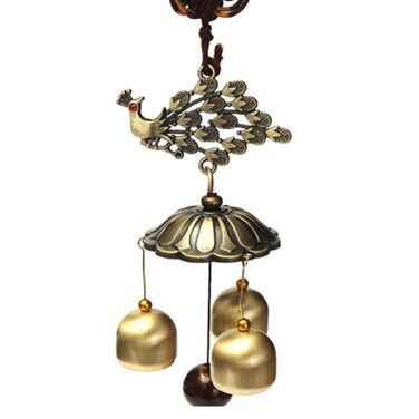 LEXPON Wind Chimes Antique Bronze Peacock Windchime Chapel Church Bells