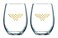 Wonder Woman Stemless Wine Glasses - 17 oz. Capacity - Set of 2 Glasses