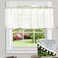 SFJ-CA Beige Kitchen Curtain Valance for Window, Lace Sheer Cafe Valance with Cute Pompoms, 23 Inches by 59 Inches, Cotton Linen Cafe Curtain Valance with Rod Pocket, 60x150cm