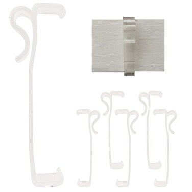 Amazing Drapery Hardware 3.25 Inch Clear Valance Clips for Top Blind Brands &amp; Window Shades, 6-Pack - Sturdy Plastic Brackets, Ideal for Wood, Faux Wood &amp; Metal Treatments in Home &amp; Office Settings