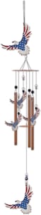 Sunset Vista Designs Garden D&Atilde;&copy;cor - Red White and Blue Americana Eagle for Porch Patio or Home Decoration, 32.5-Inch, Wind Chime