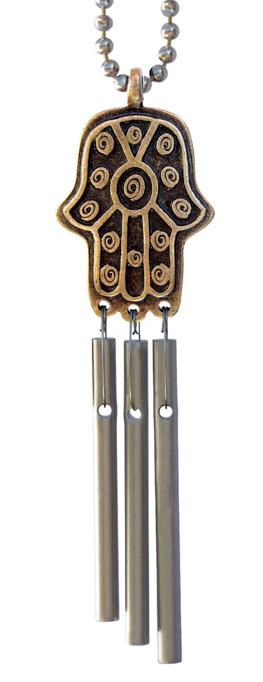 Jacob's Musical Car Charm, Healing Hand, Hamsa, Mini Wind Chime