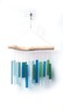 Sunset Vista Designs Handcrafted Driftwood and Sea Glass Recto Wind Chime, Large, Blue Lagoon