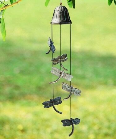 SPI Home Cast Iron Swooping Dragonfly Windchime