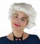 Deluxe British Queen Elizabeth White Curly Royal Old Lady Costume Wig