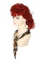 LeMarnia Women's Red Bun Wig 50's Housewife Wig for Cosplay Lucy Wig Halloween Costume Accessory Wig
