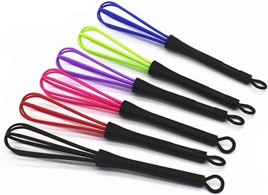 6 Pcs Mini Whisks for Hair Dye Color Mixing- Plastic Manual Mixer Hair Dye Cream Stirrer- Salon Barber Plastic Whisk Hairdressing Dye Whisk-Blending, Whisking, Beating and Stirring (7 x 1.2 in)