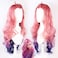 Furimmer Anime Game Cosplay Wigs LOL KDA Seraphine Pink Body Wave Wig with Cap Halloween Christmas Carnival Party for Women Kids Girls and Ladies