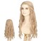 Yan Dream Girl Princess Wig Long Blonde Wavy Hair with Braid Hippie Wigs for Women Cosplay Costume Anime Party Elf Wig