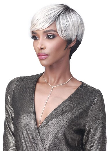 Bobbi Boss Synthetic Hair Short Cut Style Wig - M1053 STEPHANIE, Pro-Cut Professional Salon Style, Safe High Heat Styling (DLT1B/COP)