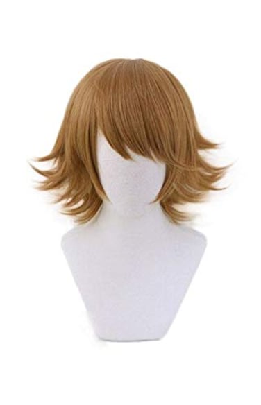 PWEINCY Chihiro Fujisaki Cosplay Wig 12 Inch Short Layered Brown Hair