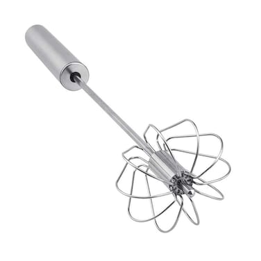 FANTOOL Stainless Steel Semi-Automatic Whisk Handhold Push-Type Egg Beater for Home Kitchen