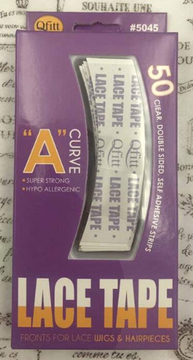 Qfitt Double Sided Custom Cut B Curve Lace Tape For Wigs Or Hairpieces - 50 Ct.