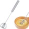 Stainless Steel Semi-automatic Egg Whisk - 10in Hand Push Rotary Whisk Blender (1 Pack 10IN)