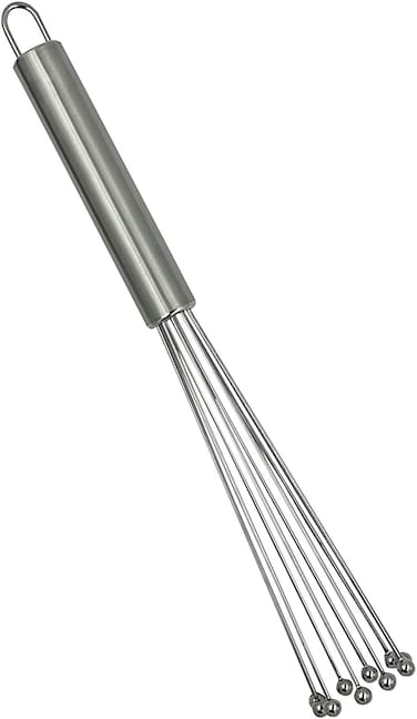 1 Pieces Wand Whisk, Mini Ball Whisk,Newness Durable Environmentally Friendly 304 Stainless Steel Ball Whisk Beater Egg Beater Manual Mixer Whisk Cooking Blender for Sauces,Eggs,Cream (12 In / 30.4cm)