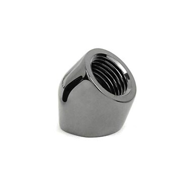 EKWB EK-AF G1/4" Female to Female 45 Degree Angled Fitting, Black Nickel