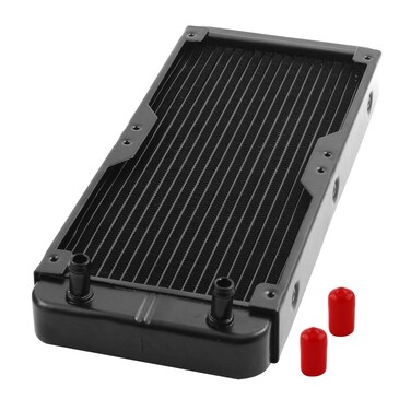 uxcell Aluminum Heat Exchanger Radiator 18 Pipes Water Cooling Radiator for PC CPU Water Cool System Computer 240mm Black
