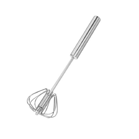 Stainless Steel Whisks, Hand Push Whisk Blender Semi-Automatic Whisk Mixer Egg Milk Beater Milk Frother Rotating Push Whisk Mixer for Blending, Whisking, Beating &amp; Stirring (12 inches)