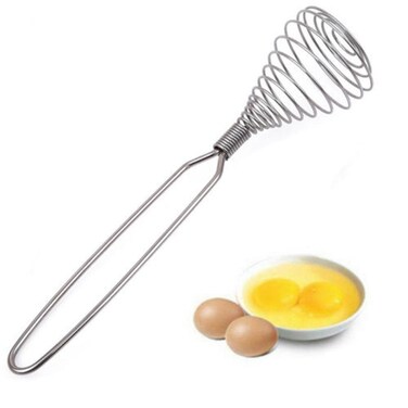 Spring Whisk, i Kito Stainless Steel Manual Eggbeater Hand Egg Mixer Whisk Blender Stirring Beater Cream Frother Flour Stirrer for Kitchen